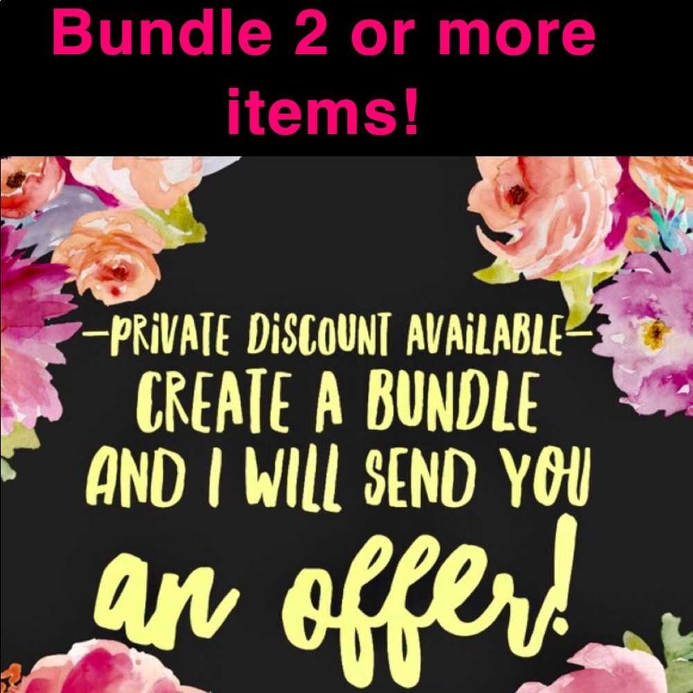 Save by bundling 2 or more items! MAKE AN Offer!